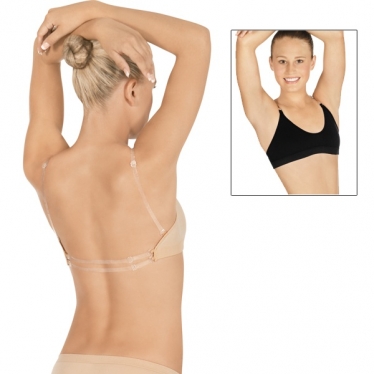 (Cod.95621) Reggiseno con bretelline e fascia in silicone Eurotard