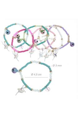 (Cod.B33117) Bracciale elastico con ballerina